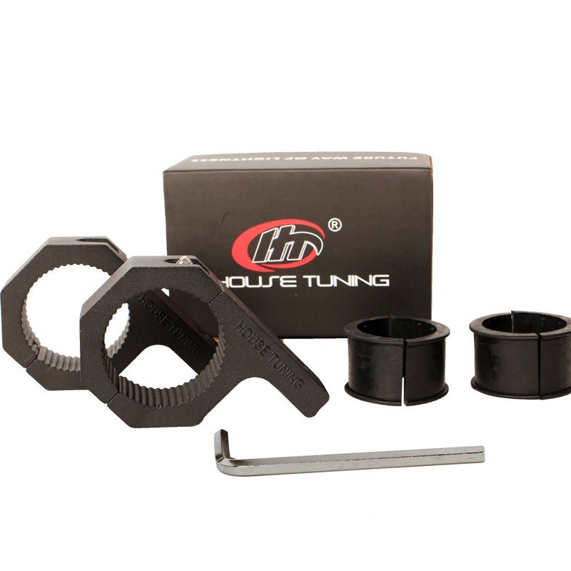 HOUSE TUNING Roll Bar Clamps 2.5 inch, Roll Bar Clamp Bracket, Led Light Mount, Tube Light Mount (2.5" Clamp - Pack 2) - Image 1